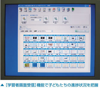 [学習者画面受信]機能で子どもたちの進捗状況を把握