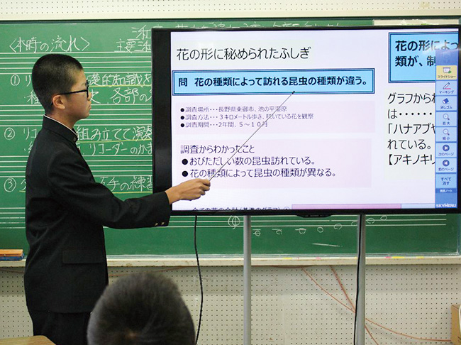 【タブレット端末活用】
図表を用いて説明しよう