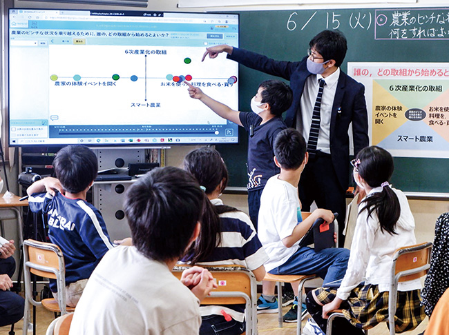 【タブレット端末活用】
「この場面」×「この機能」で「よりよい社会科の学び」を実現
［ポジショニング］機能で、教師の見取りをアップデートする