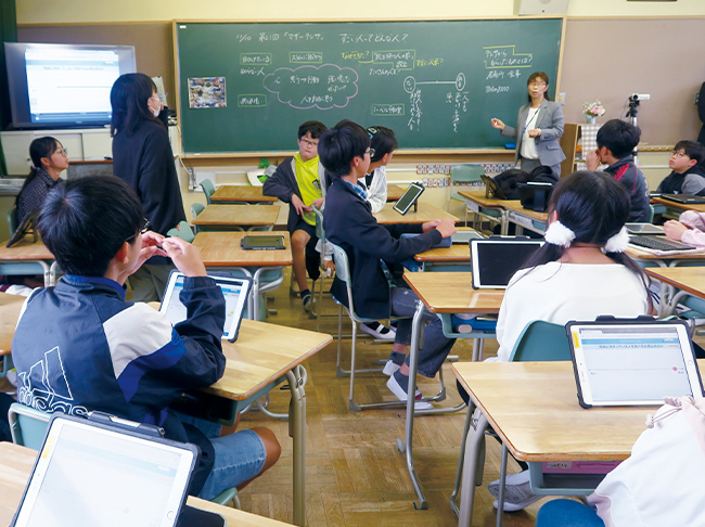 愛知県安城市立安城南部小学校
発問の工夫とICTの活用で道徳的価値の本質を考える授業に
